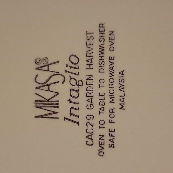 1 Vtg 90s Mikasa GARDEN HARVEST Intaglio #CAC29 Dinner Plate Oven - Picture 3 of 3